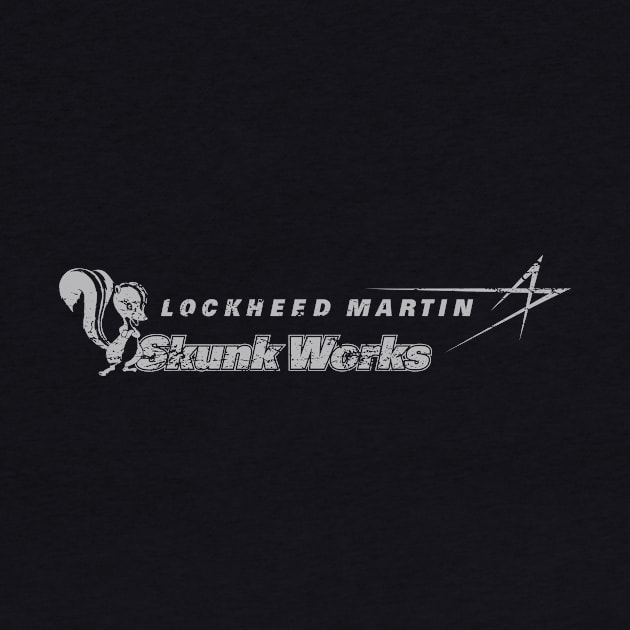 Lockheed Martin Skunk Works Logo (white, aged and weathered) by GraphicGibbon